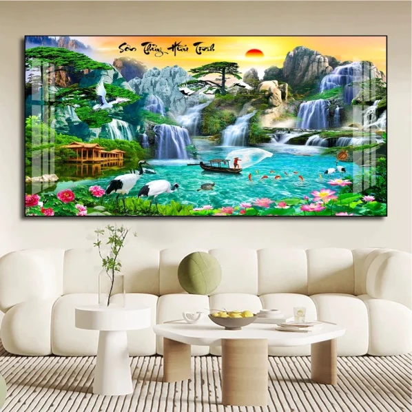 Tranh tráng gương treo tường Sơn Thủy Hữu Tình - ST05