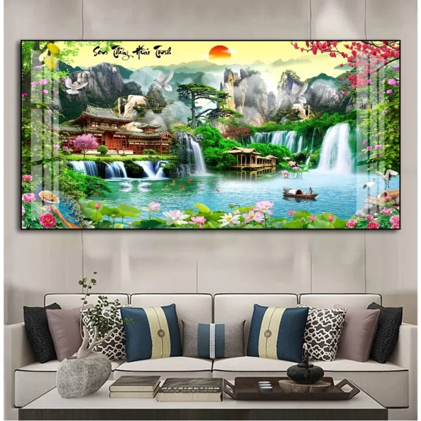 Tranh tráng gương treo tường Sơn Thủy Hữu Tình - ST06