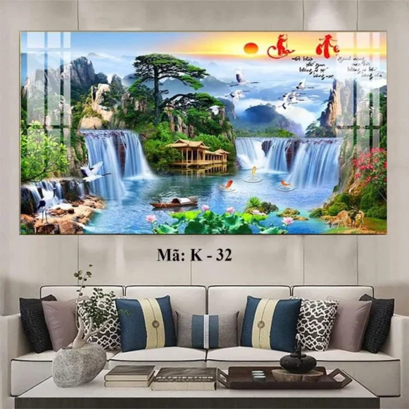 Tranh tráng gương treo tường Sơn Thủy Hữu Tình - ST11